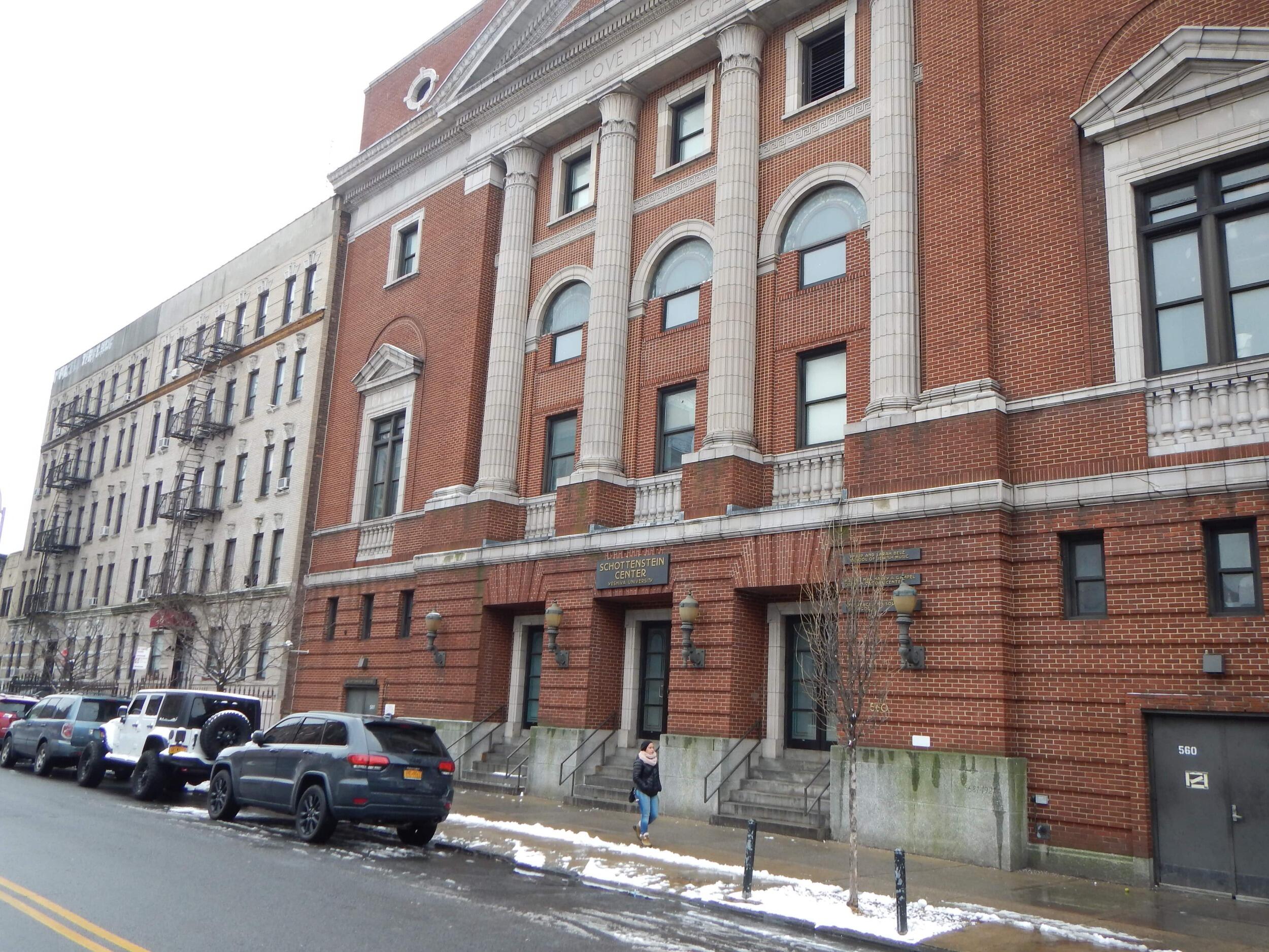 Talya & Scott get reacquainted at a kiddush at a local synagogue in Washington Heights.  