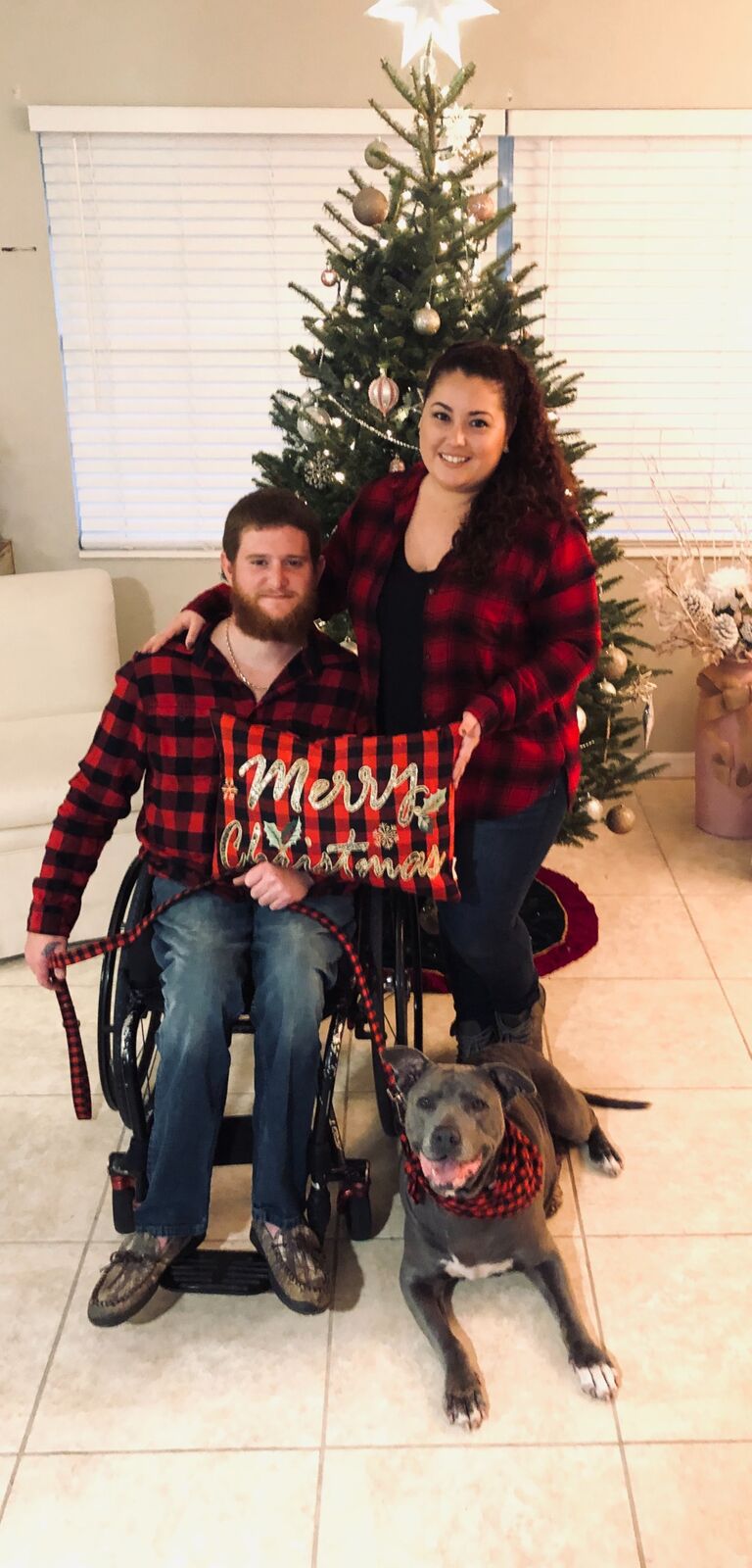 Christmas card with our rescue pup Lucy Lu <3
