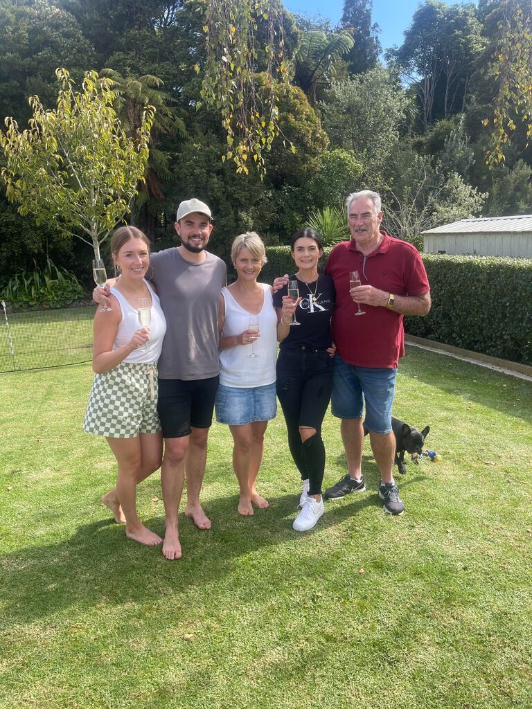 While in New Zealand, we bought a house, sight unseen, in Kimberley! Thanks for your realtor skills, Suzanne. We celebrated with Nicole, Ron, Kayla and Marcus.