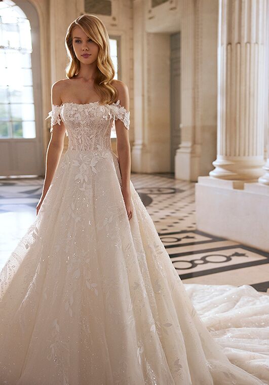 strapless open back dress Princess Wedding Dresses,Wedding Dress with Sleeves,Dreaming Wedding Dress,WD00205, US26W / Pink main image 0