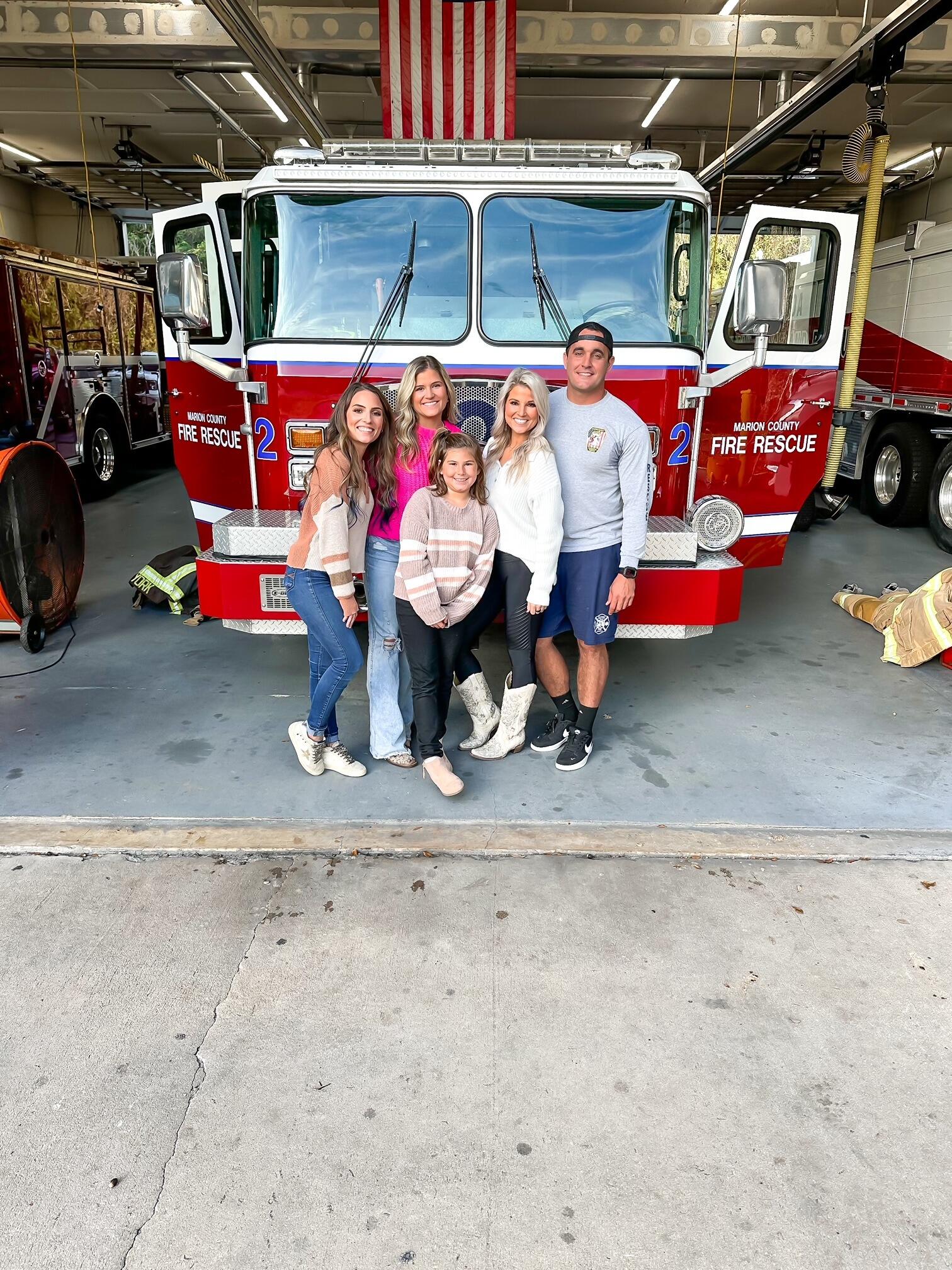 Rowden Girls first Thanksgiving away from family and welcomed by the Marion County Fire Station 1 