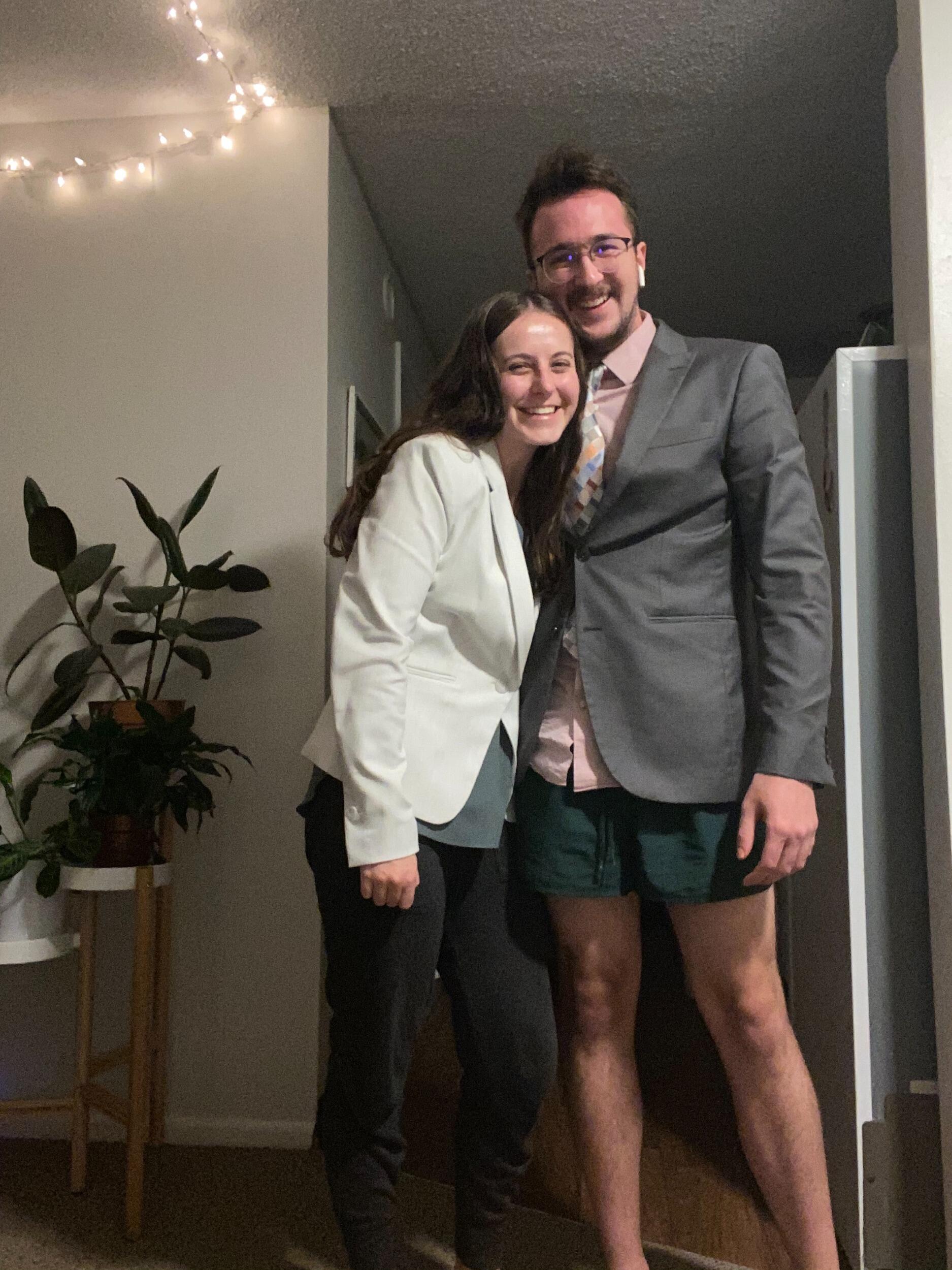 Zoom meeting attire (aka what not to wear to our wedding)
