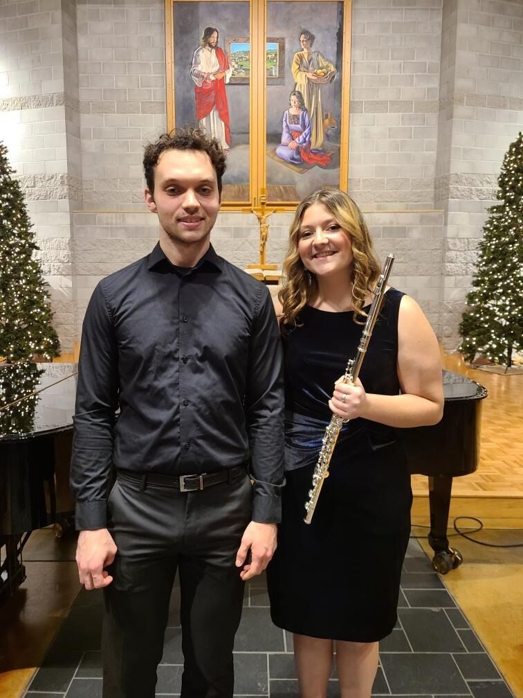 Kaleb and Tamara's first picture together. They performed in their first Honors Recital together. Picture credits to Adriana.