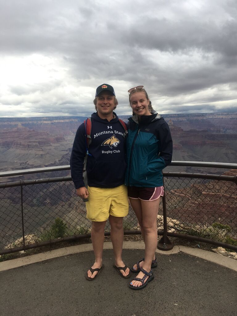 Stop at the Grand Canyon on a road trip to visit Paige's grandpa!