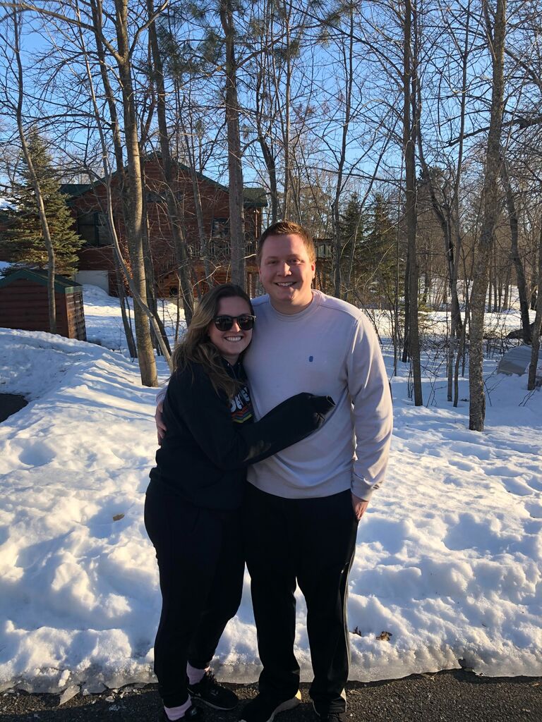 Hunter and Allie at a friend's cabin when the world shut down. 