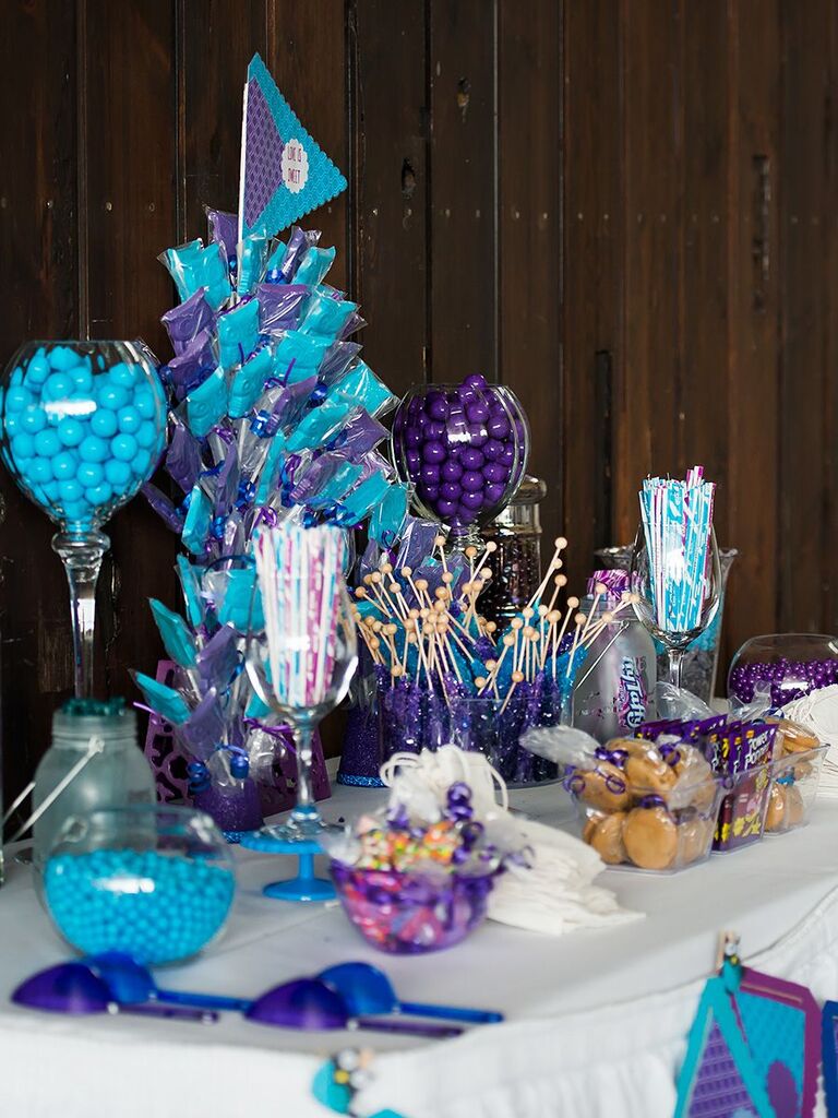 purple and blue candy bar