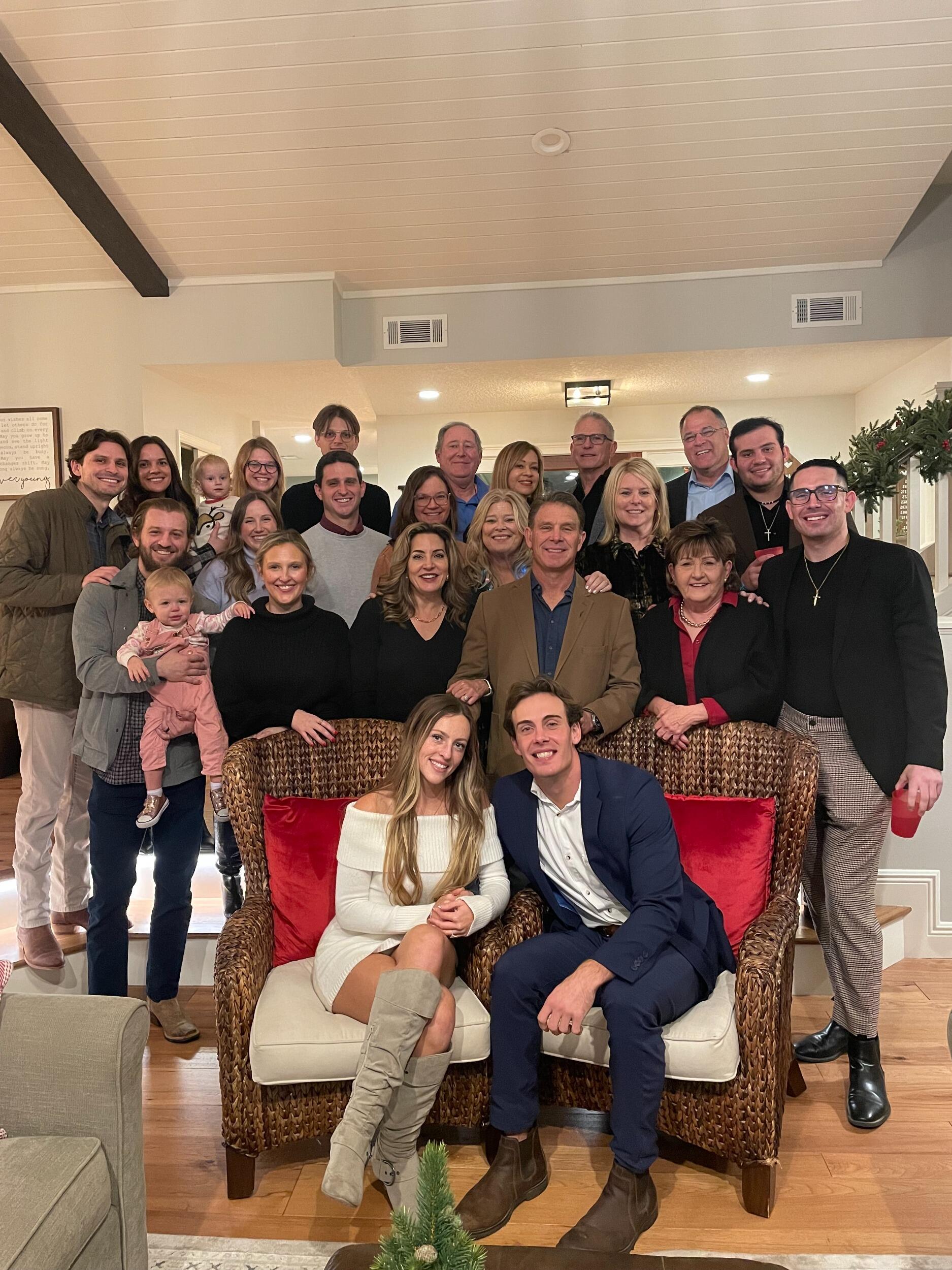 Brett, Emma, and Brett's family!