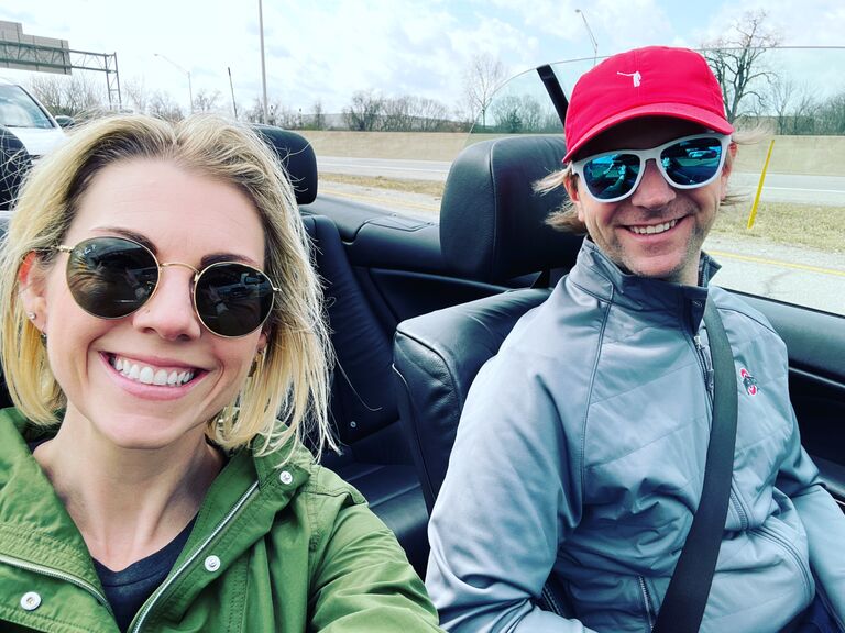 One of our many convertible drives together. In the early days, when we couldn't do many things because of COVID, we could drive all over the state, and that's what we did. Our relationship was forged over the roads of Ohio, through long conversations about life, and hikes in state parks.