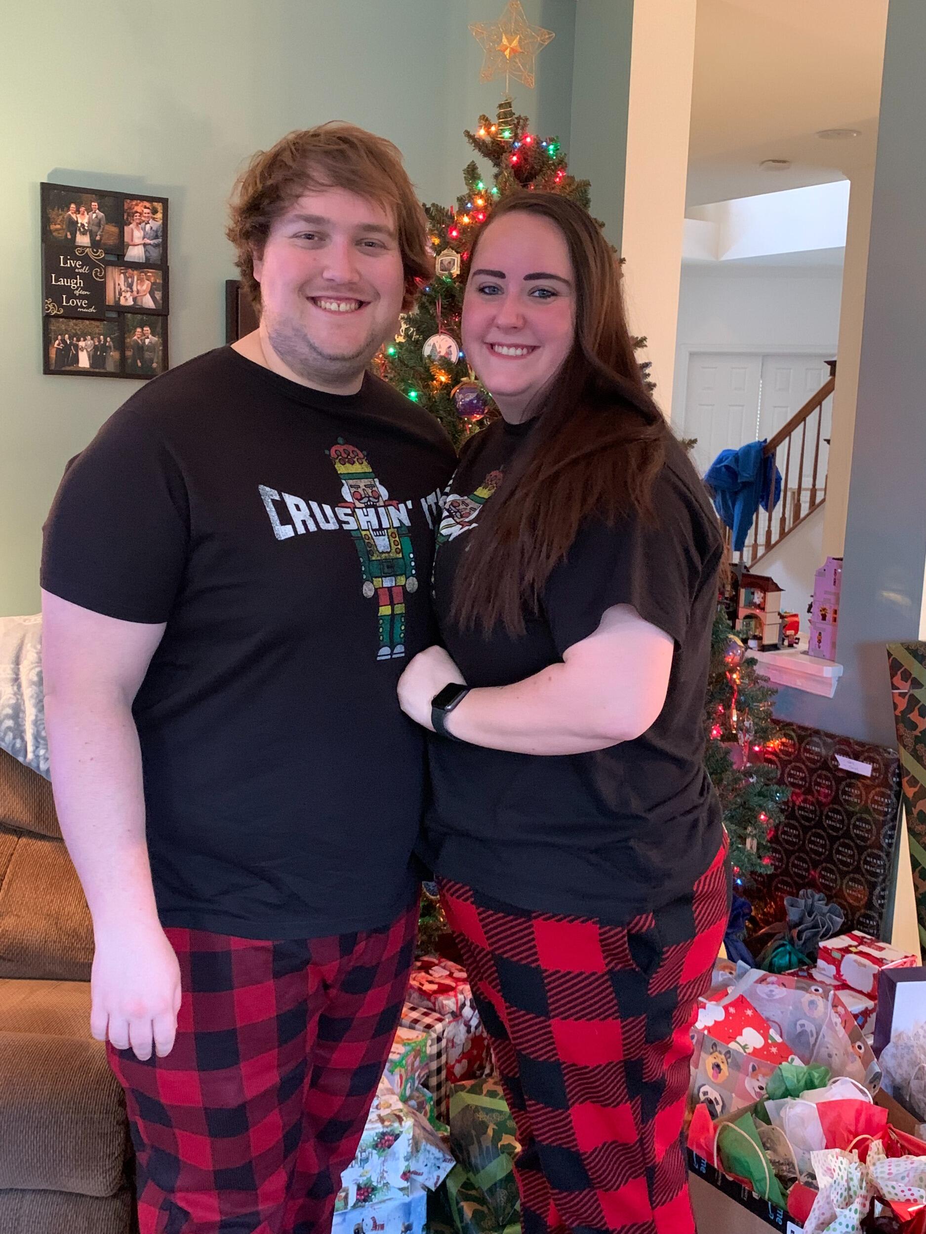 Sarah bought them matching PJs and however, she didn't buy the same pants as she thought.
