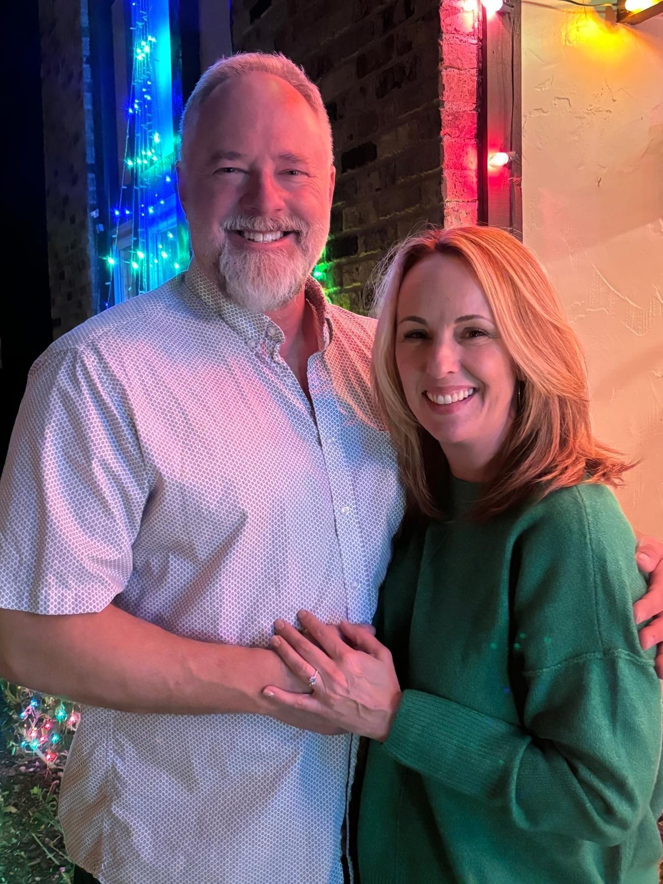 First picture as a newly engaged couple. 