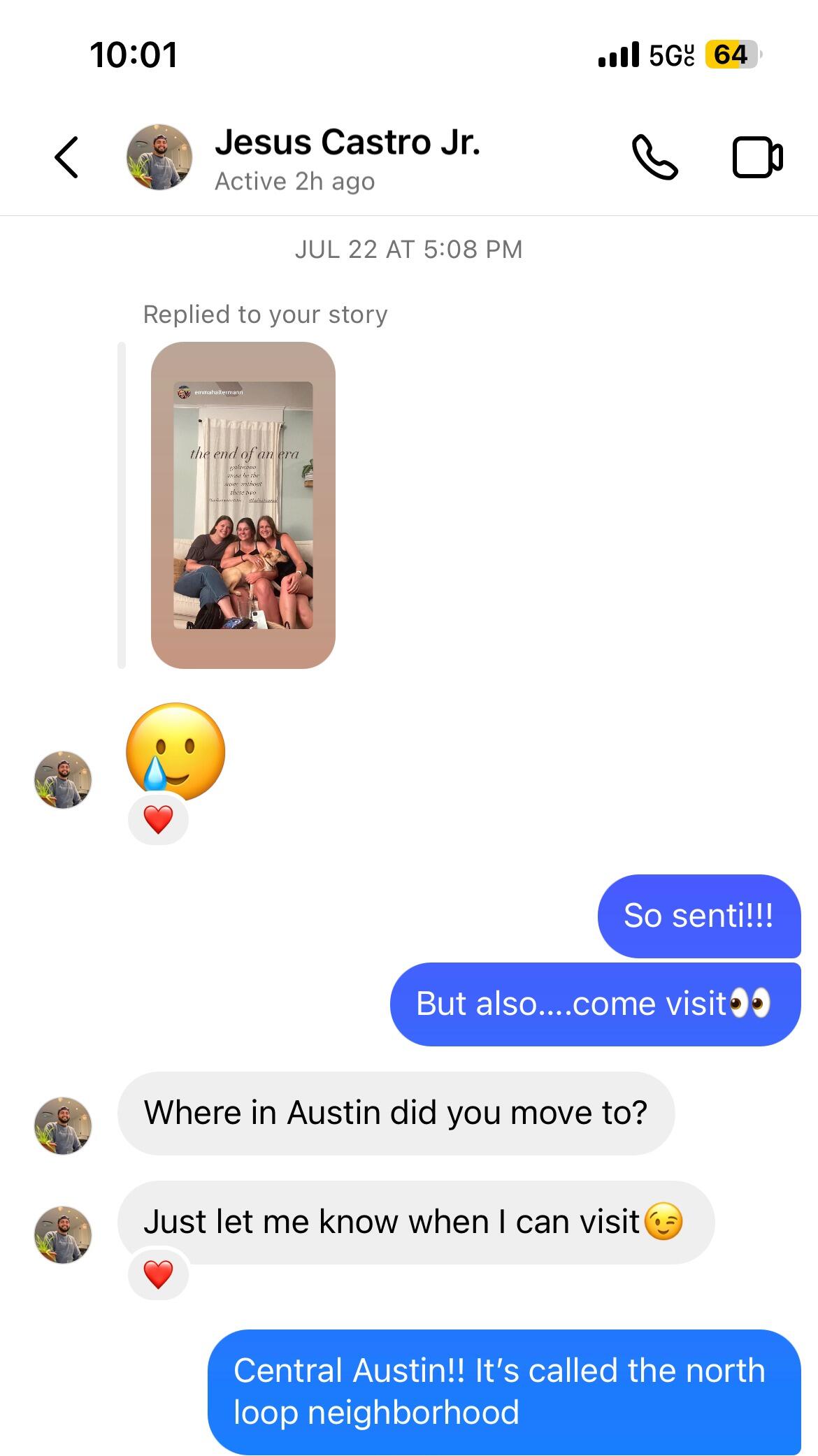 After church one Sunday in Galveston, we found ourselves at lunch with mutual friends. We hit it off, and after a few months of commenting on each others' BeReals, Jesús shot his shot in the DMs.