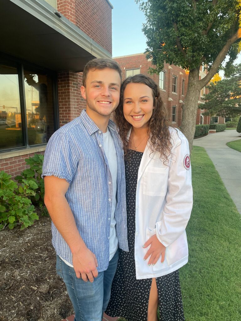 Lily received her white coat in Nursing School