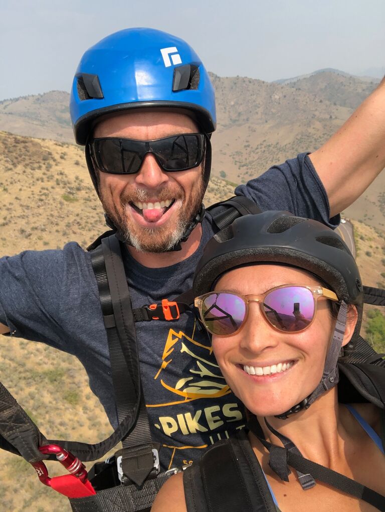 The beginning of the paragliding addiction- smooth move taking your girlfriend tandem Seth!