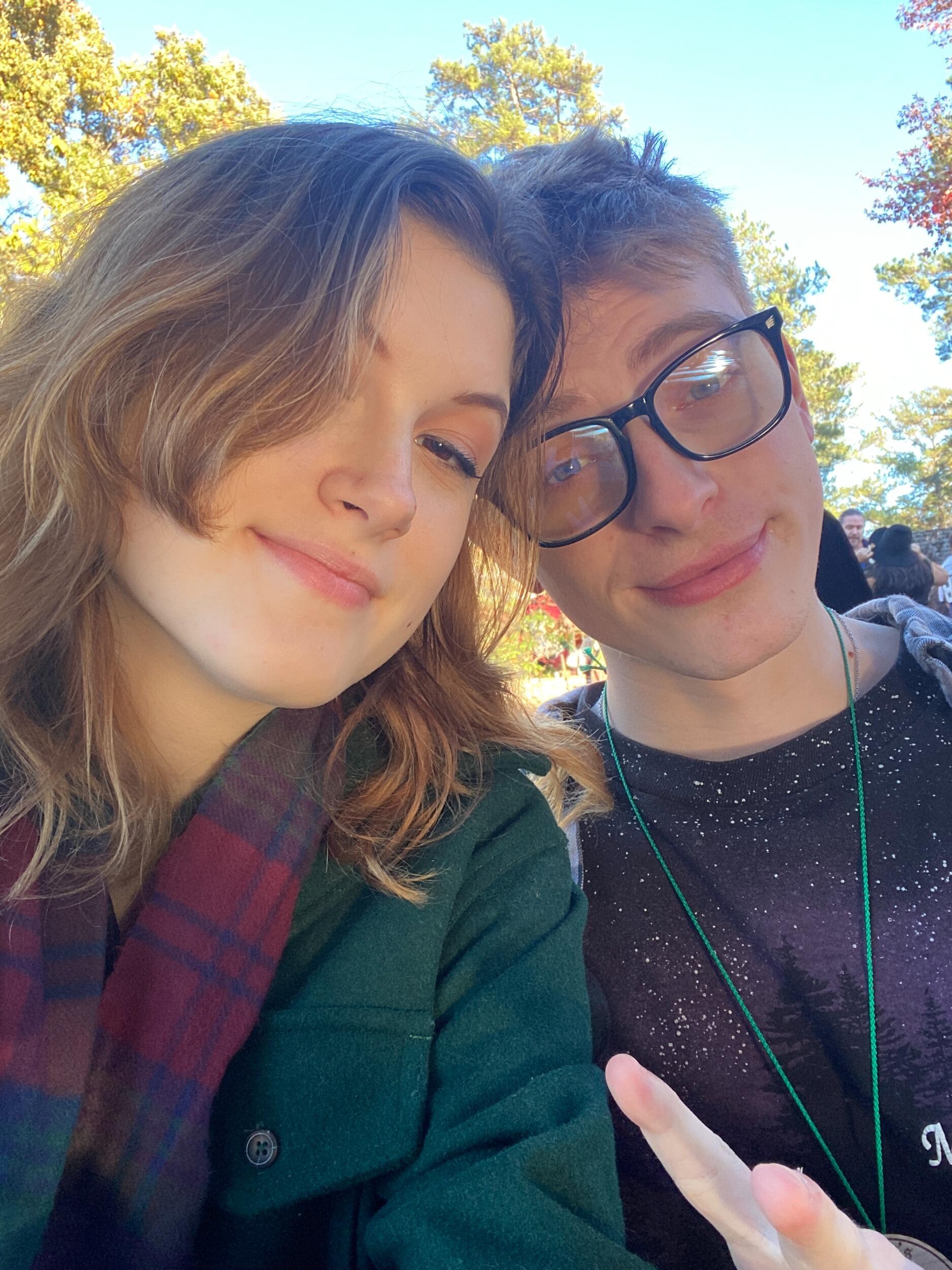 Our first Rennaissance Festival together... it was super cold!