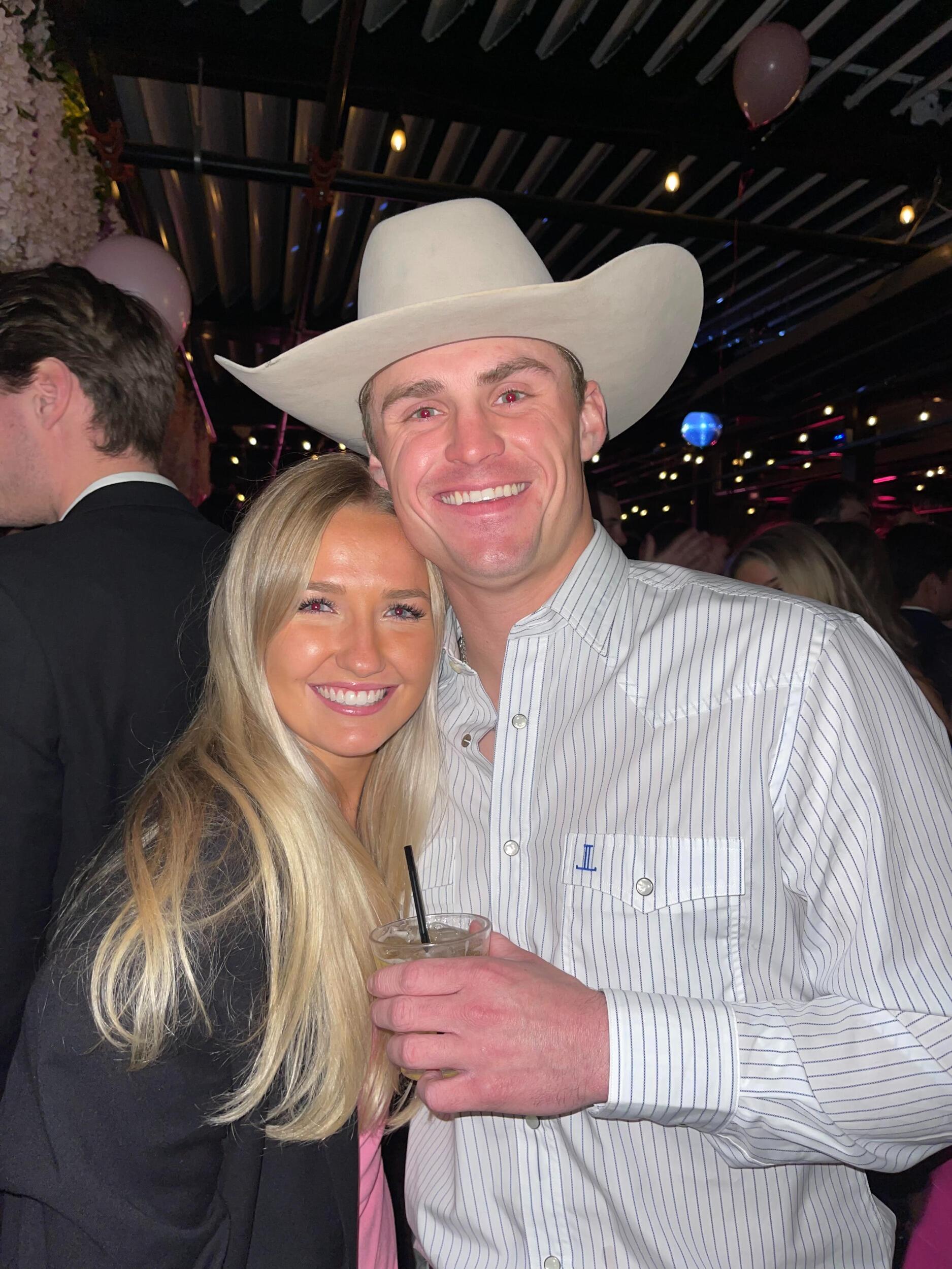 Tate & Alyssa's first formal together- Chi O crush at TCU!