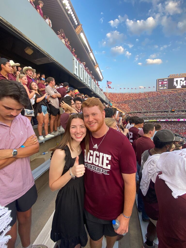 Start of another football season and many trips back to College Station for Alex as she interns in Dallas for 8 months