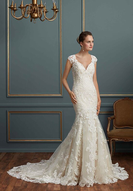 Lattice lace 2024 wedding dress