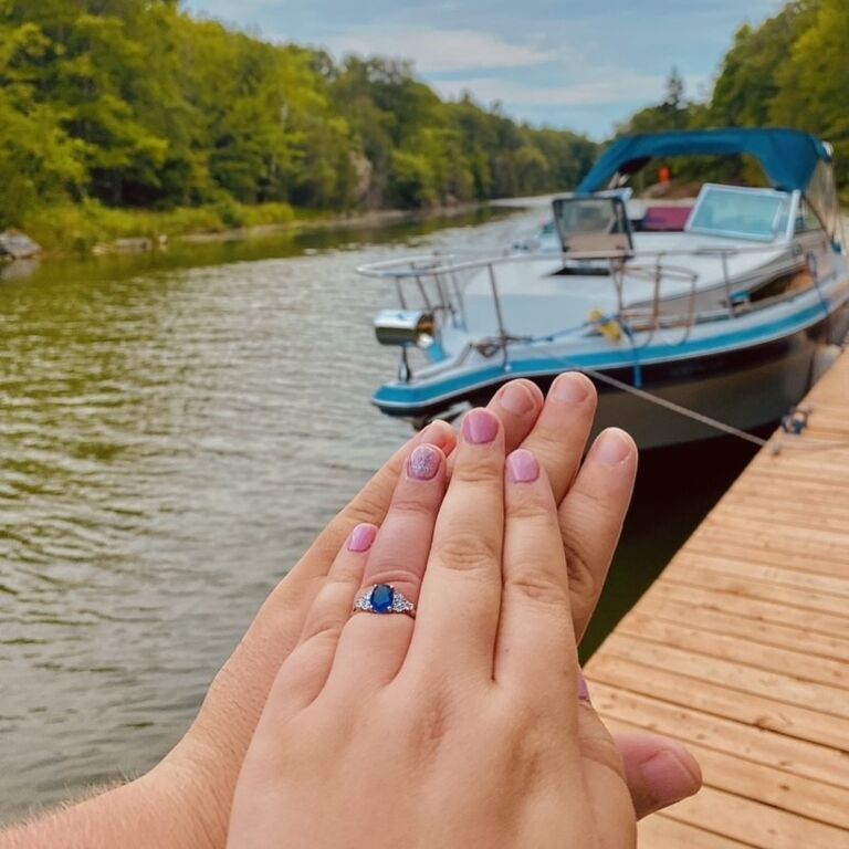 Summer 2022 will forever be the most memorable and incredible experience. At the Kingston Mill Lock Station just down from Kingston Ontario, where my parents got engaged. The love of my life asked me to marry him in the most beautiful spot I could think of! Of course I had been waiting for this day so it was the biggest YES I've ever given. I can't wait for our big day surrounded by close friends and family :) All your love and support has gotten us to this point in our lives and we thank you for it!