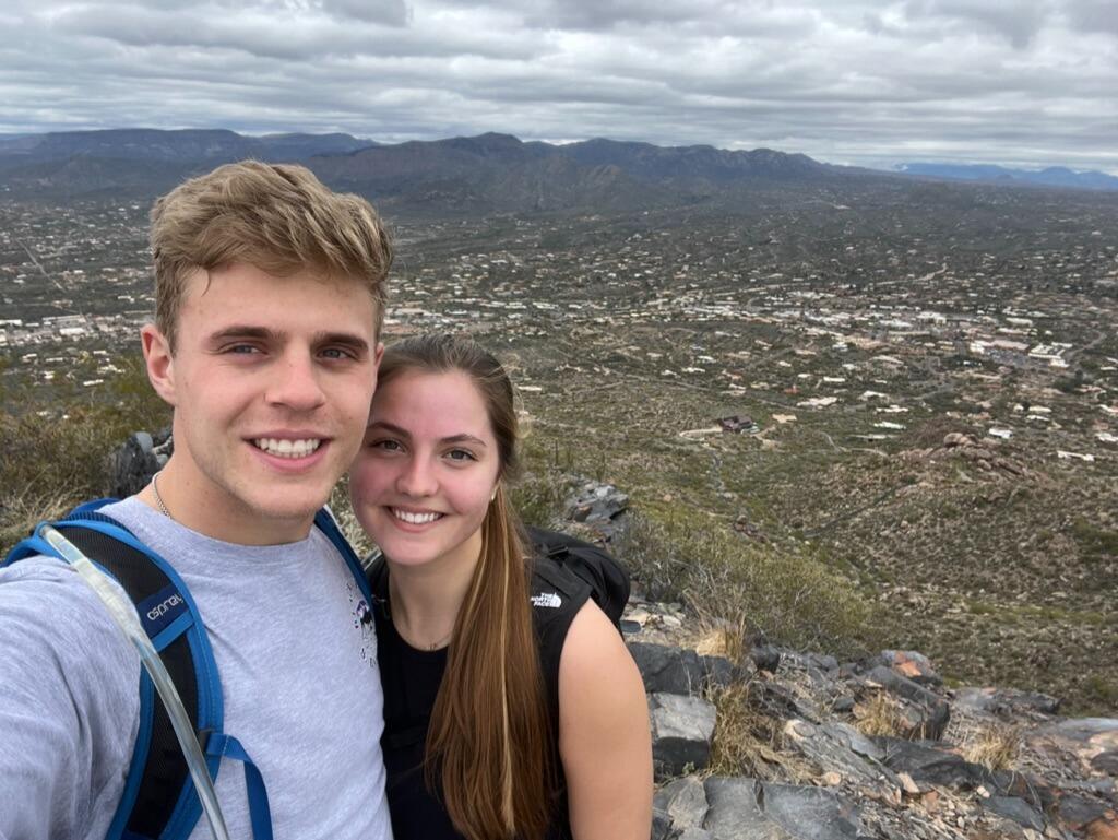 Hiking in AZ while Derek had a clinical in Scottsdale 