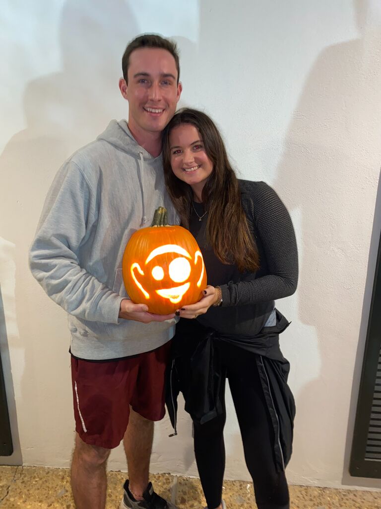 Pumpkin Carving! Our first of many dates. Safe to say... David did the carving!