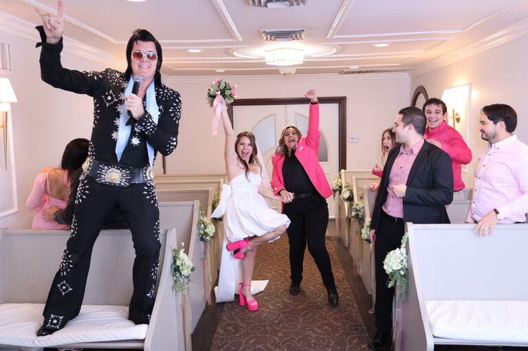 Extended Alexis's Vegas birthday trip to visit the chapel (and almost got married on 11/11). Thank you to Mariah and Linda for this EPIC engagement gift! Elvis Presley hosted our ceremony - pronouncing us "Barbie and Barbie" since we hadn't signed a legal marriage certificate yet.