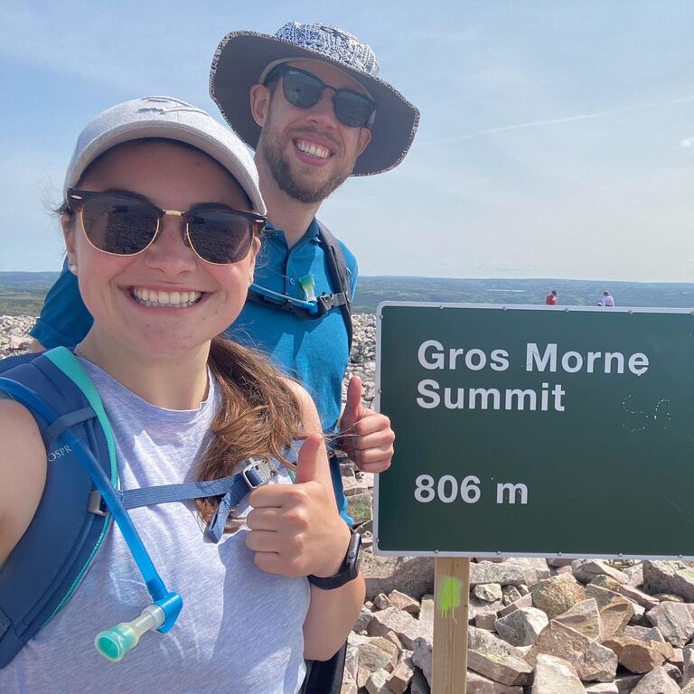 The first mountain we hiked together