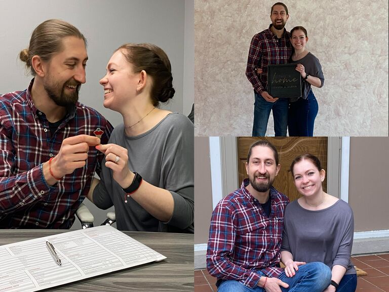 Signed, sealed, and delivered! The day we officially became homeowners!
