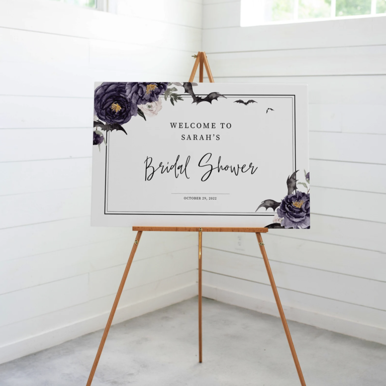 Halloween Bridal Shower Welcome Sign 