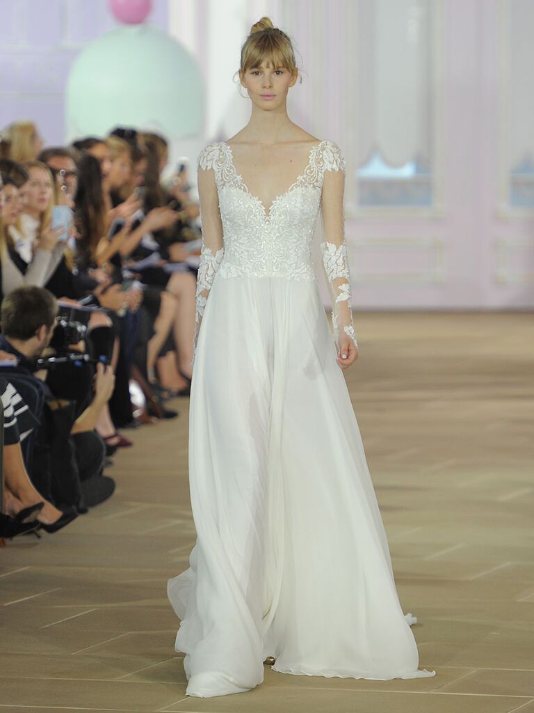 ines di santo long sleeve wedding dress