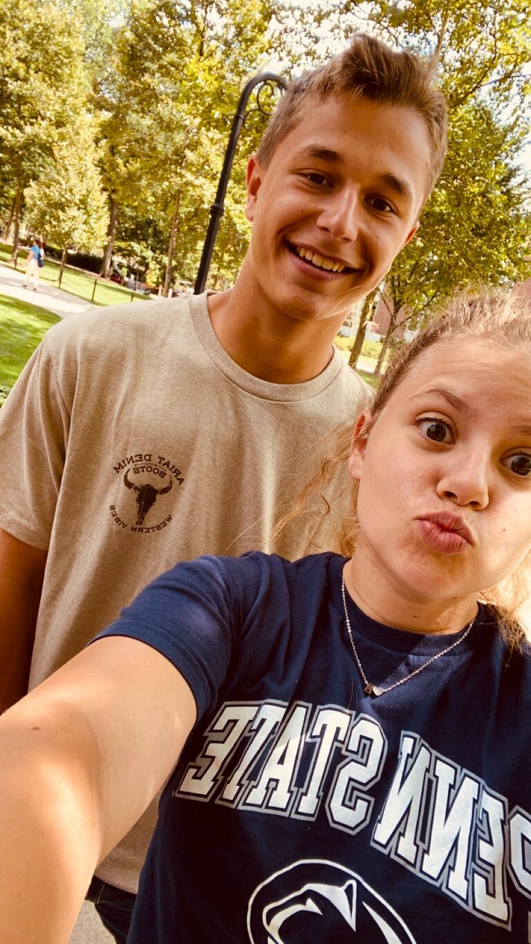 Grace moves into college her freshman year