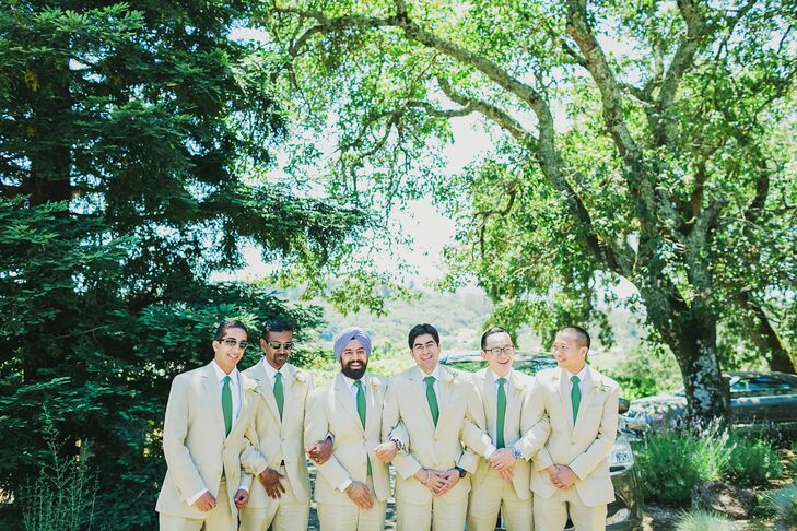 tan suit groomsmen