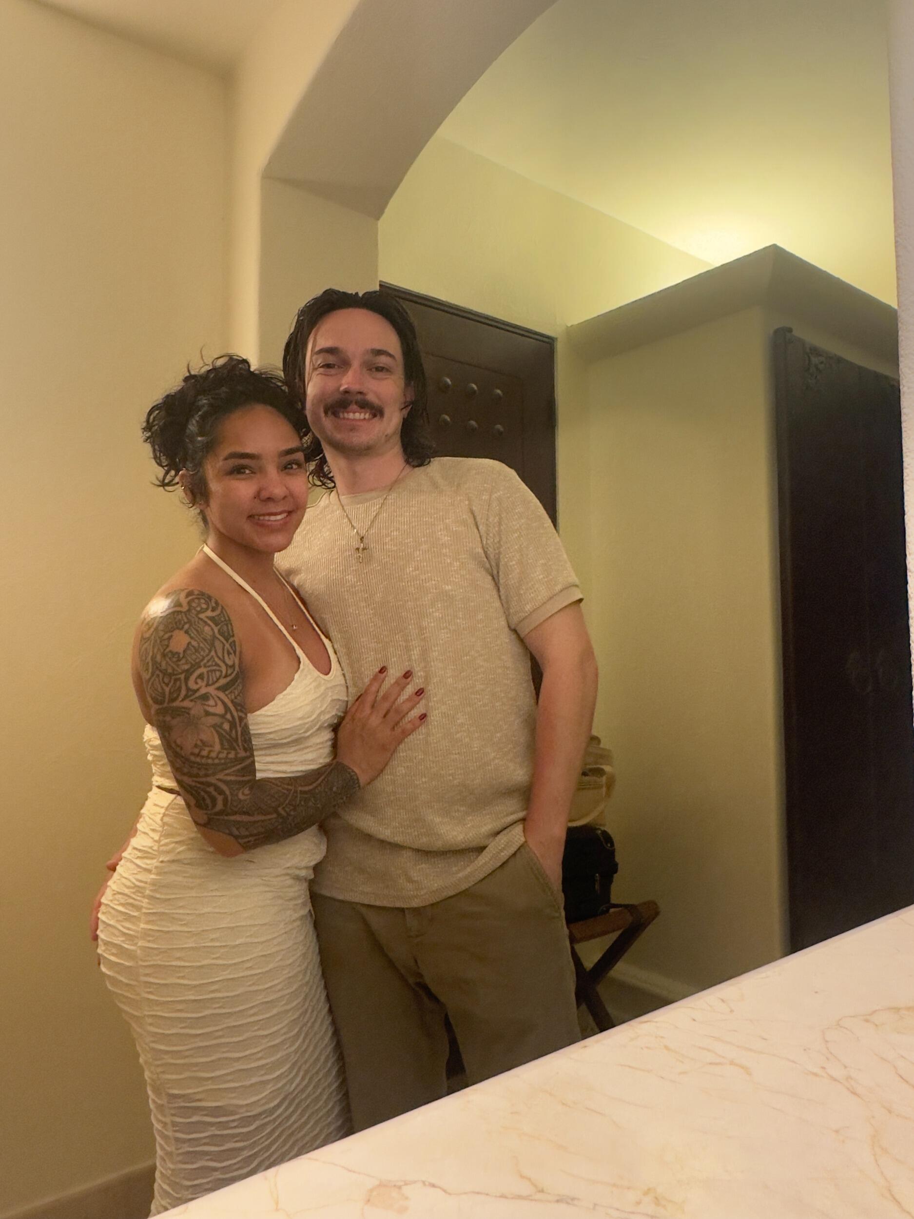 Michael and Tania celebrated their engagement in Mexico.