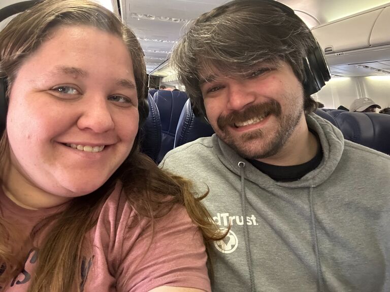 Chris had never been on a plane before this day! 
