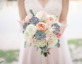 Succulent bridal bouquet