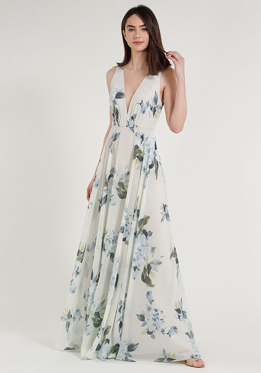 Jenny Yoo Collection (Maids) Ryan Print Bridesmaid Dress | The Knot