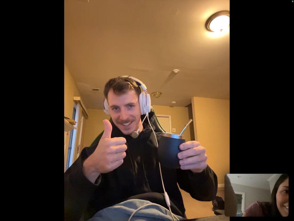 Georgi got a new job in Arlington and some days we had to facetime 