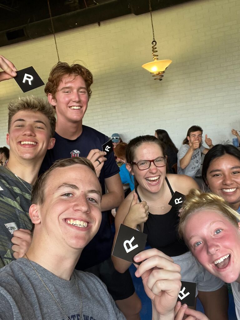 We first met each other while on hall leadership together, our friends began to notice how well we worked together when our team beat everyone in the beginning of the year scavenger hunt. 