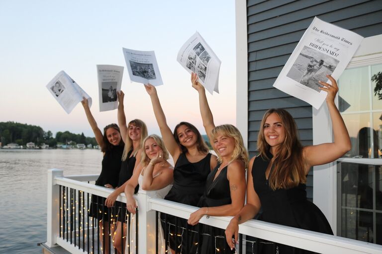 Cuba Lake Week 2024 was packed with wedding activities...Darienne asked some of her favorite girls to be her bridesmaids that weekend! Pictured here are bridesmaids, Megan, Rae, Panya, Piper, and Makayla. 