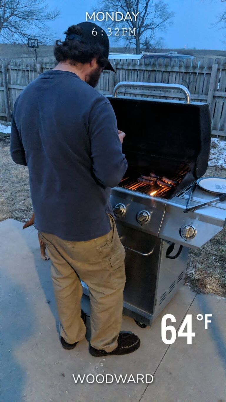 Grilling outside