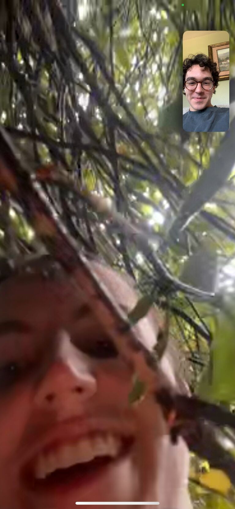 LONG DISTANCE (pt. 1): The summer of 2023 was full of face time dates while Karis was busy picking blackberries in Northern Ireland (as pictured). While not ideal, they made the most of their time and grew closer despite the distance.