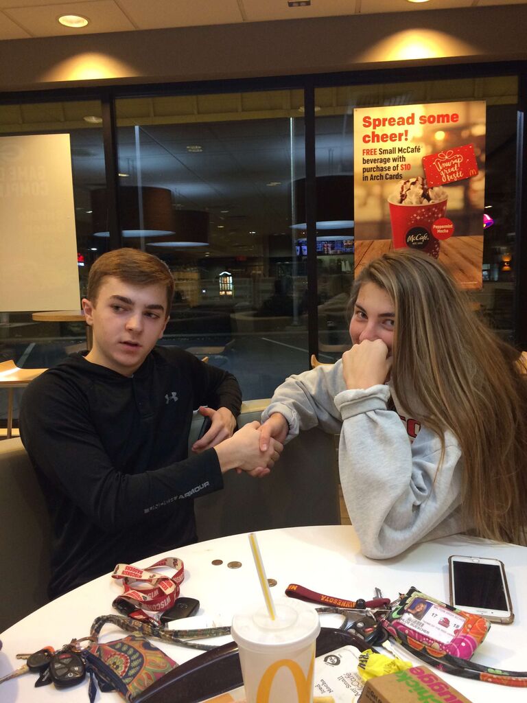 We made a bet that if we were both 30 and single we would reach out and finally start dating. We shook on it at McDonald's over some chicken nuggets.