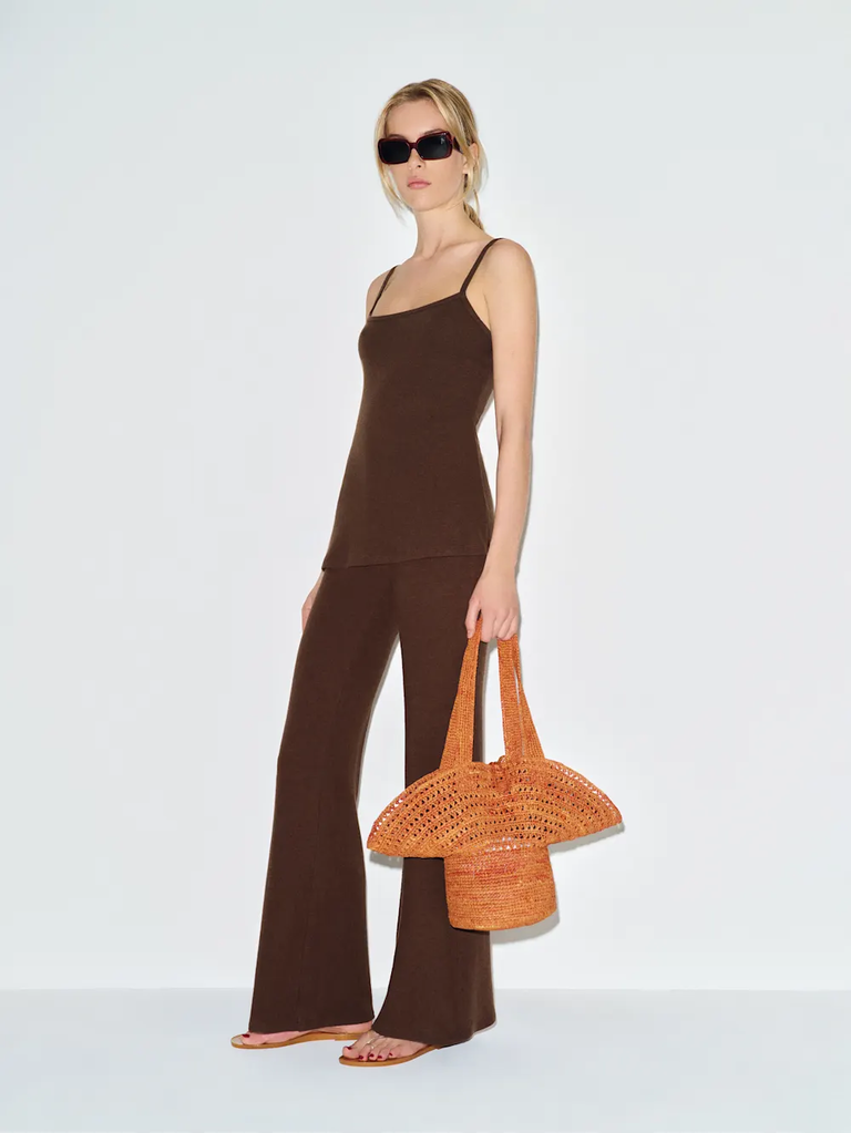 Brown knit two-piece Reformation set