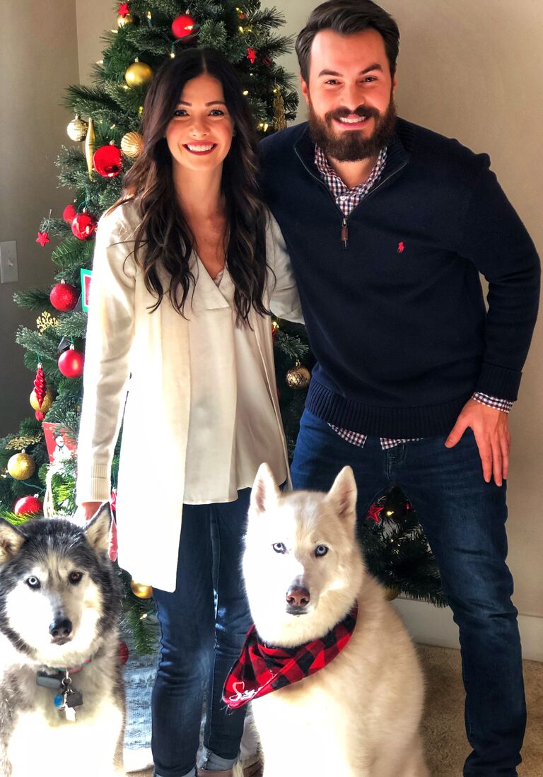 Our first Christmas with our entire wolf pack - Indianapolis, IN