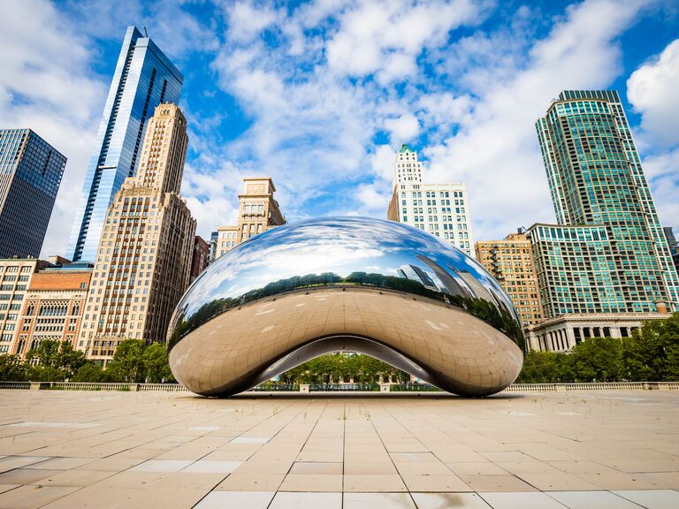 Famous Cloud Gate Sculpture Chicago