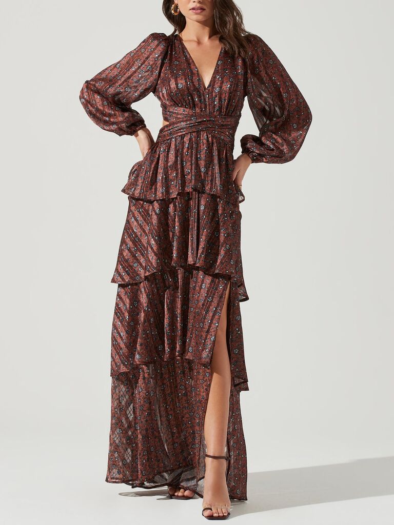 ASTR The Label long sleeve cocktail dress