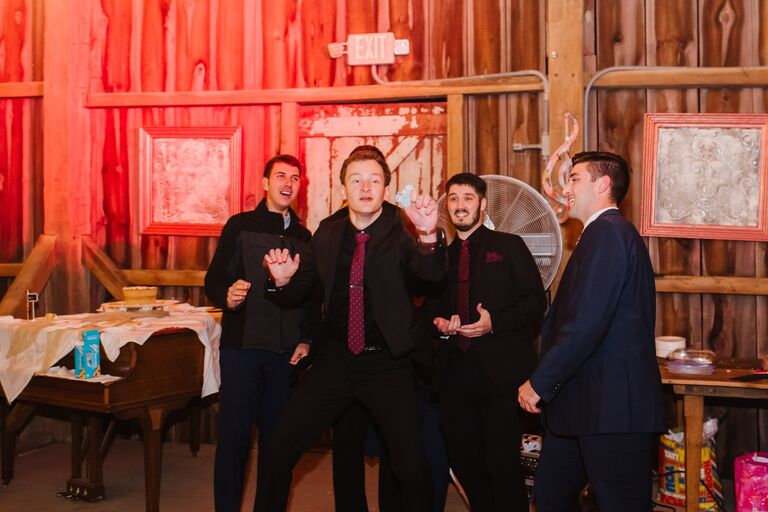 Catching the garter!