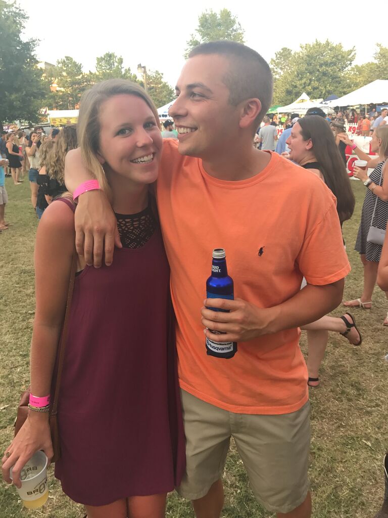 It all started the summer of 2017. We already knew of each other through mutual friends, but then our friend circles started to intertwine, and we started hanging out more. James then asked me out on our first date in June.  