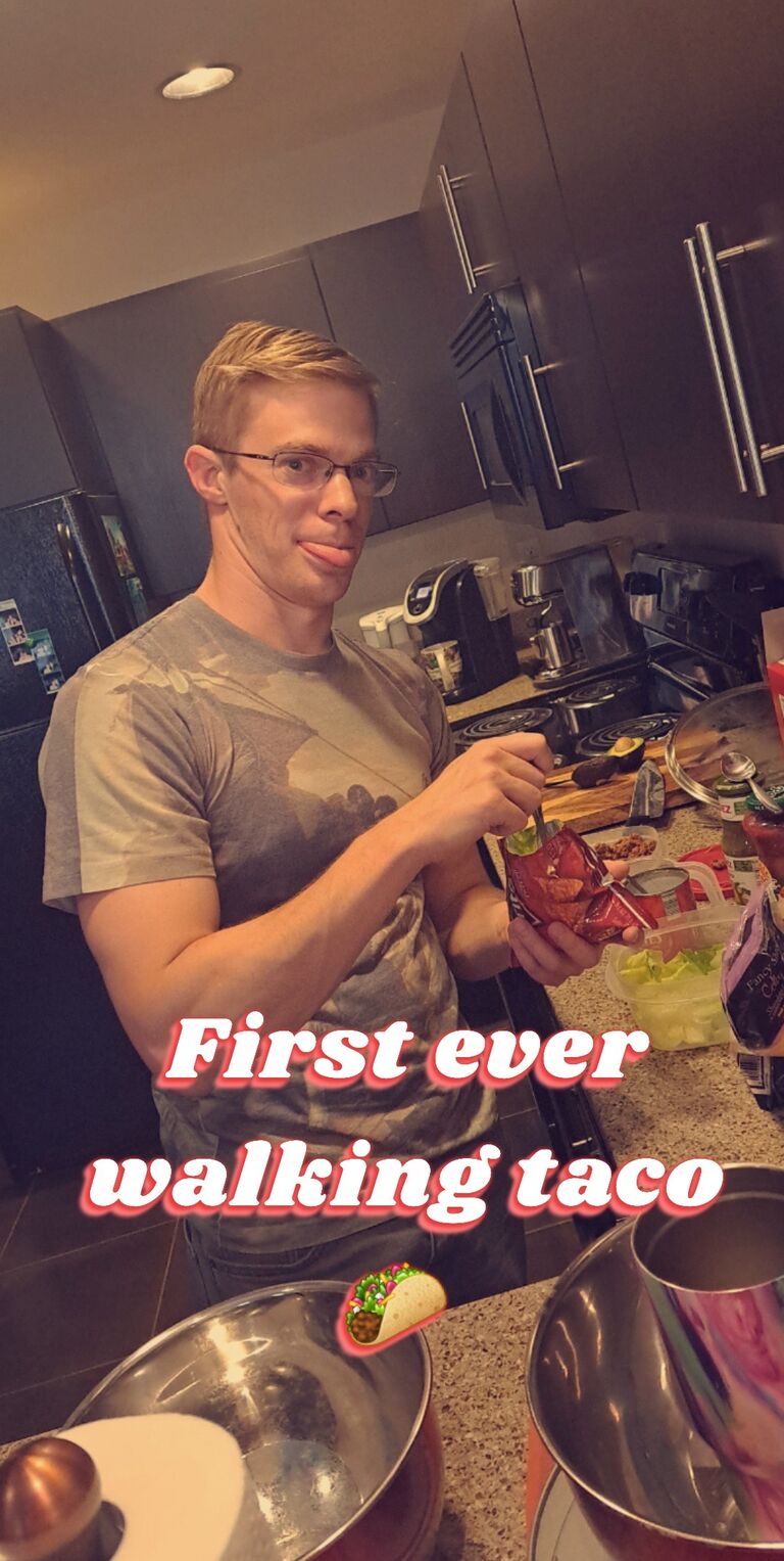 Matt had his first ever walking taco.