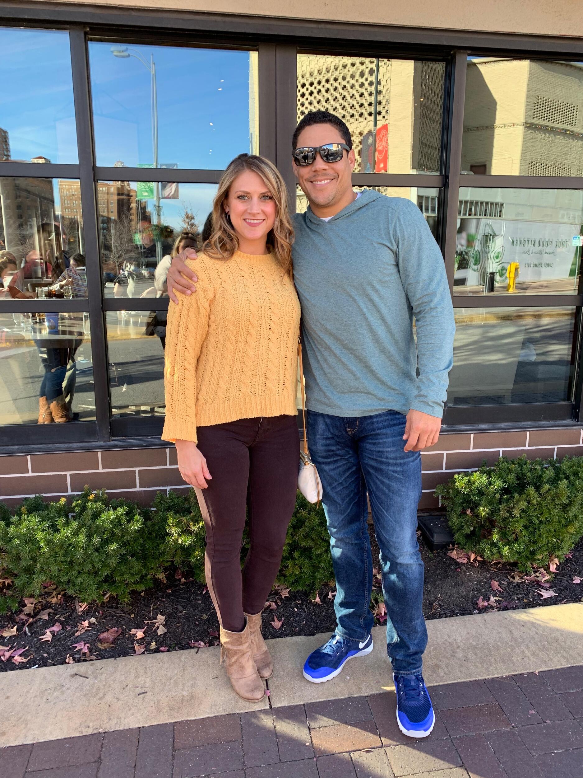 Jessica moved to Kansas in the fall of 2018 and we snapped our first picture together at Gram & Dunn, where four years later Jessica would cheers with her mom and sister after finding her wedding dress!