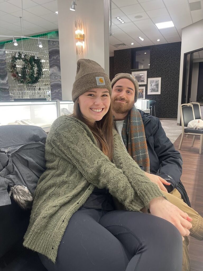 Mark and Halie (and Karli) went to look at rings